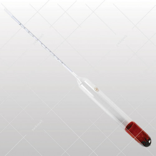 Aräometer mit Thermometer, geeicht 80-90 %