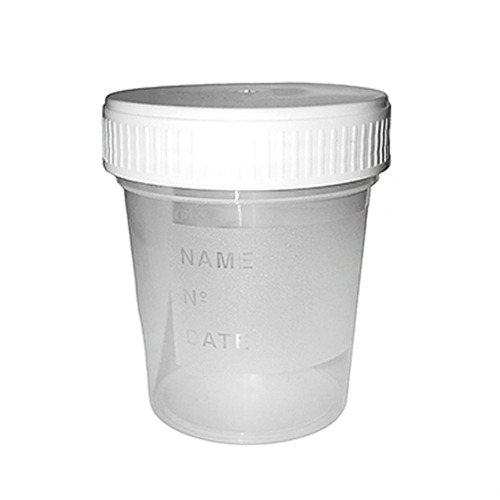 Urinbecher mit Deckel - 120 ml, 1x steril
